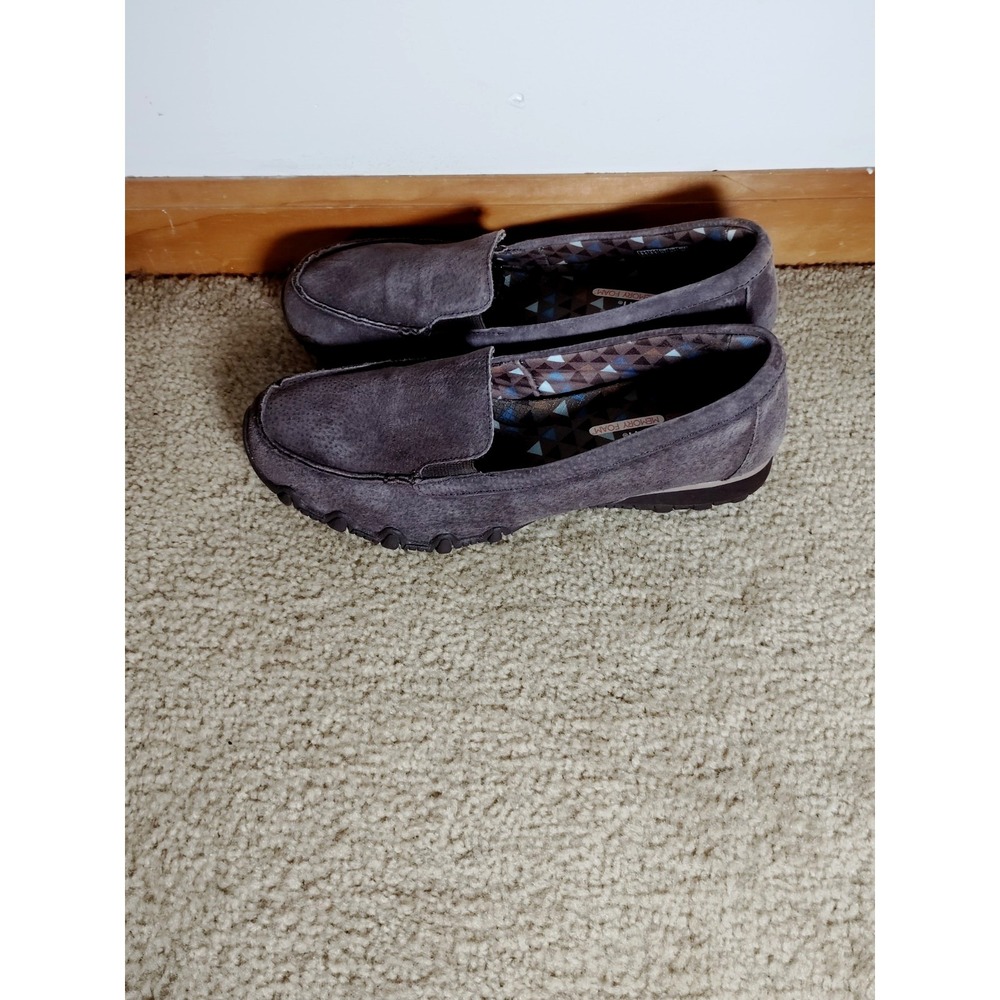 Skechers Breathe Easy Women 9.5 Suede Moccasin Slip-On Relaxed Fit Comfort Shoes - Picture 8 of 15